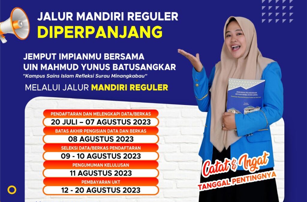 JALUR MANDIRI REGULAR Di PERPANJANG