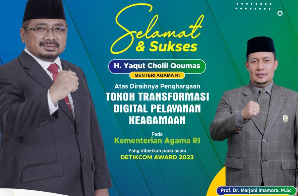 Selamat dan Sukses MENTERI AGAMA RI
