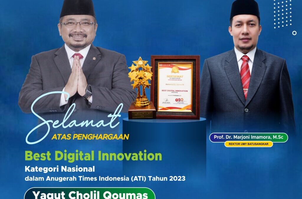 Selamat Atas Penghargaan BEST DIGITAL INNOVATION