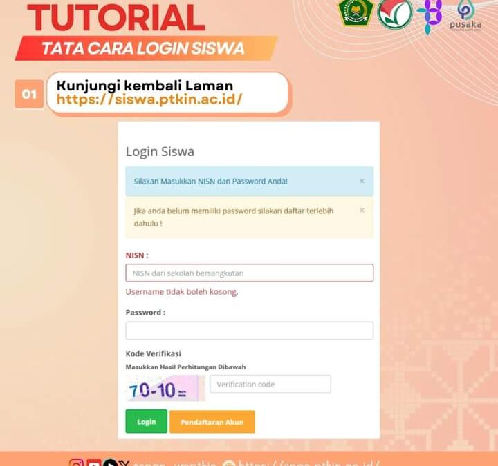 Tutorial Pendaftaran Siswa Jalur SPAN PTKIN Tahun 2024