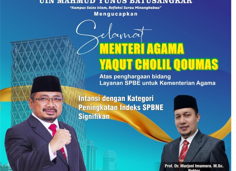 SELAMAT Kepada MENTERI AGAMA RI YAQUT CHOLIL QAUMAS