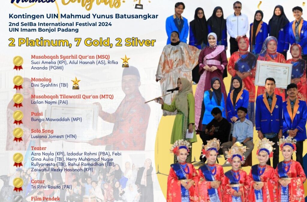 Kontingen UIN Mahmud Yunus Batusangkar 2nd SeIBa International Festival 2024 UIN Imam Bonjol Padang.