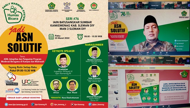 Program KIIS, Rektor IAIN Batusangkar Bahas Moderasi Beragama Di Kalangan ASN