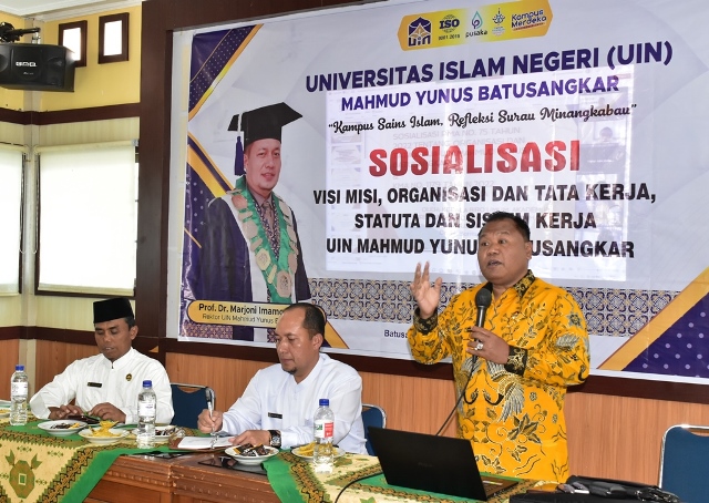 Terus Berpacu, Biro UAPK UIN MY Batusangkar Sosialisasikan KMA 75 dan KMA 1179 Tahun 2022