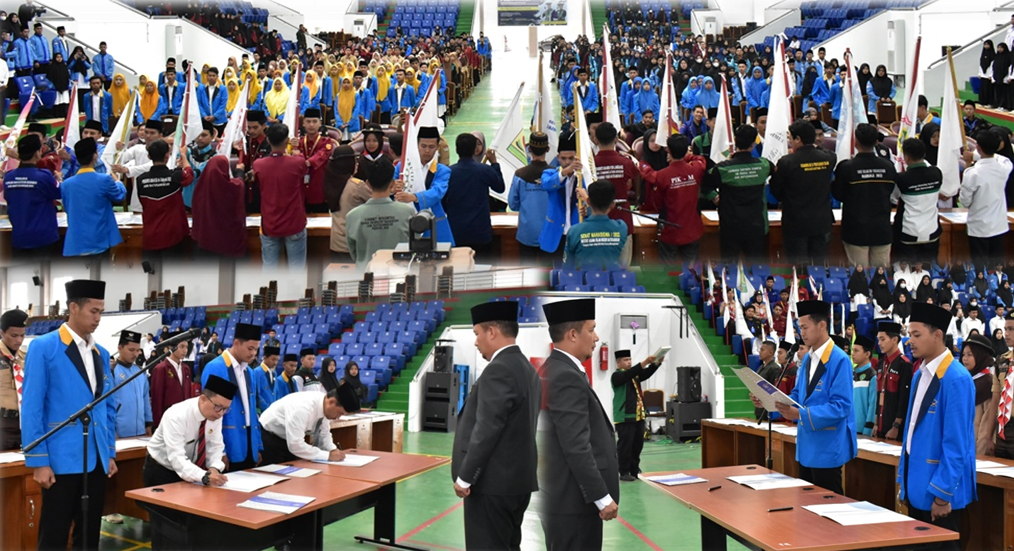 Berkolaborasi Memajukan UIN MY Batusangkar, 20 Lembaga Kemahasiswaan Resmi di Lantik Rektor Prof. Dr. Marjoni Imamora, M.Sc.