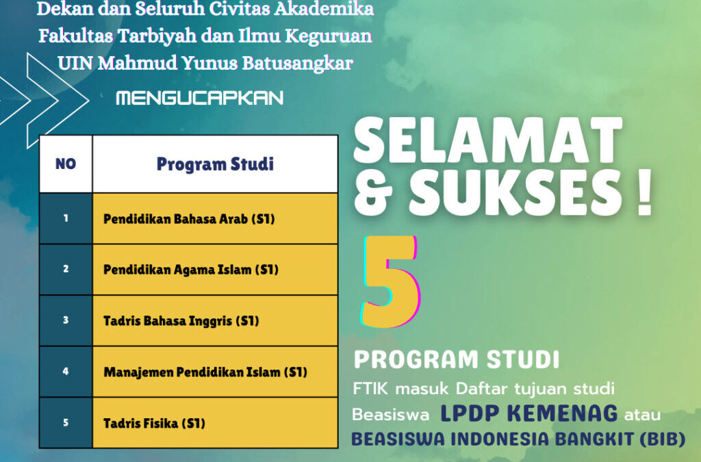 5 Program Studi Masuk Daftar Tujuan Studi Beasiswa