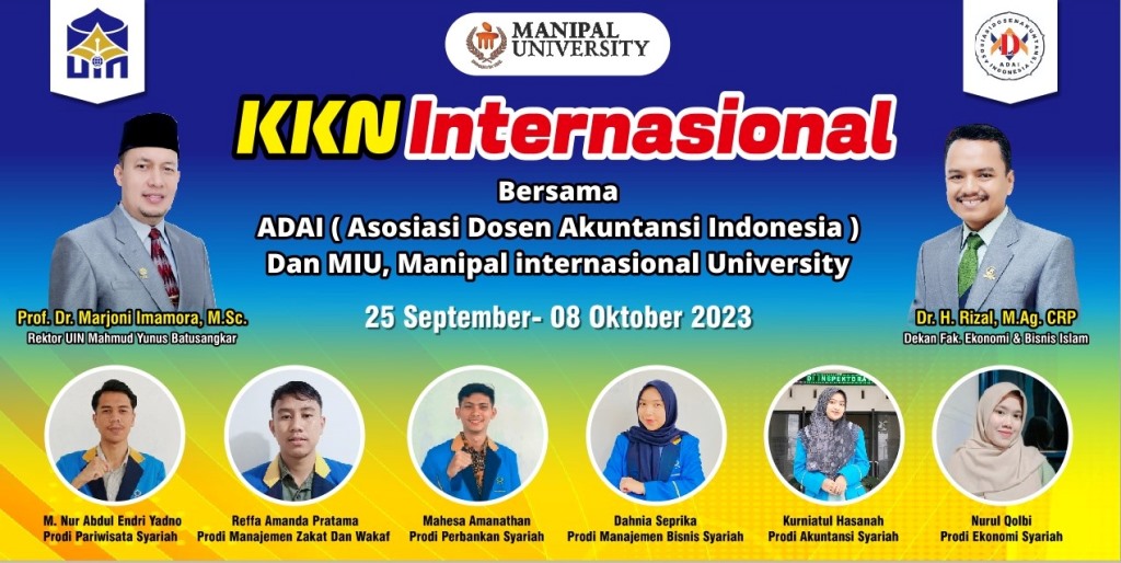 6 Orang Mahasiswa FEBI UIN Mahmud Yunus Batusangkar Ikuti KKN Internasional