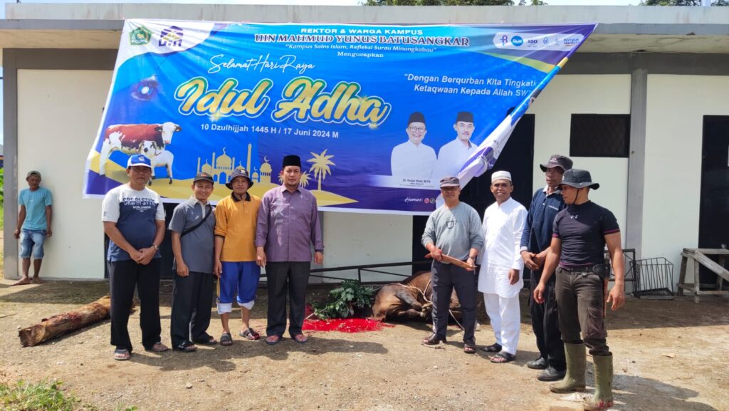 UIN Mahmud Yunus Batusangkar Rayakan Idul Adha 1445 Hijriyah dengan Pemotongan Hewan Kurban: Memperkuat Nilai Sosial dan Spiritual