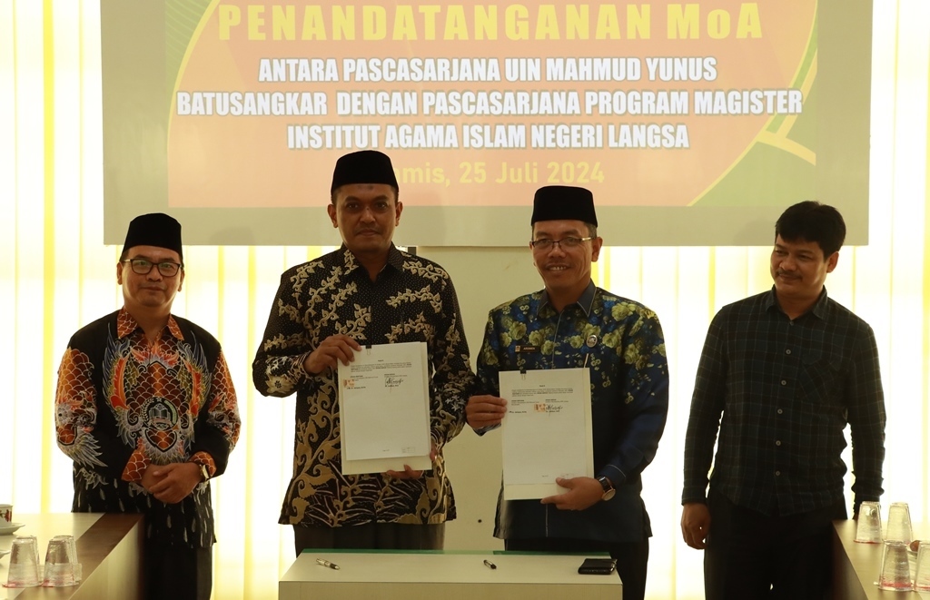 Pascasarjana UIN Mahmud Yunus Batusangkar MoA Bersama PPs IAIN Langsa: Langkah Strategis LPDP dan Akreditasi Unggul