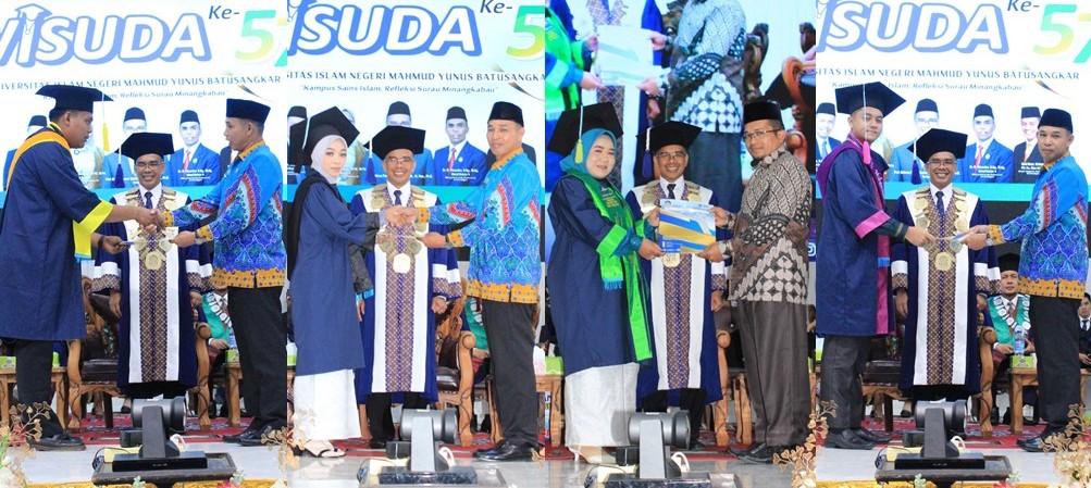 Empat Orang Wisudawan Terbaik Terima Reward dari Alumni UIN Mahmud Yunus Batusangkar