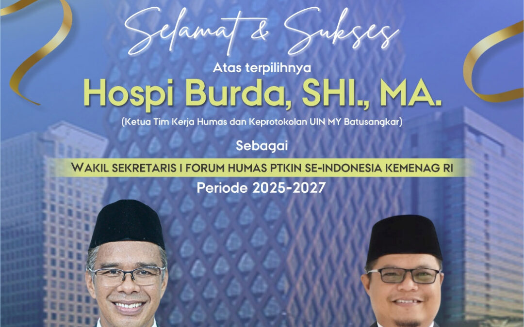 Hospi Burda Terpilih sebagai Wakil Sekretaris I Forum Humas PTKIN Kemenag RI