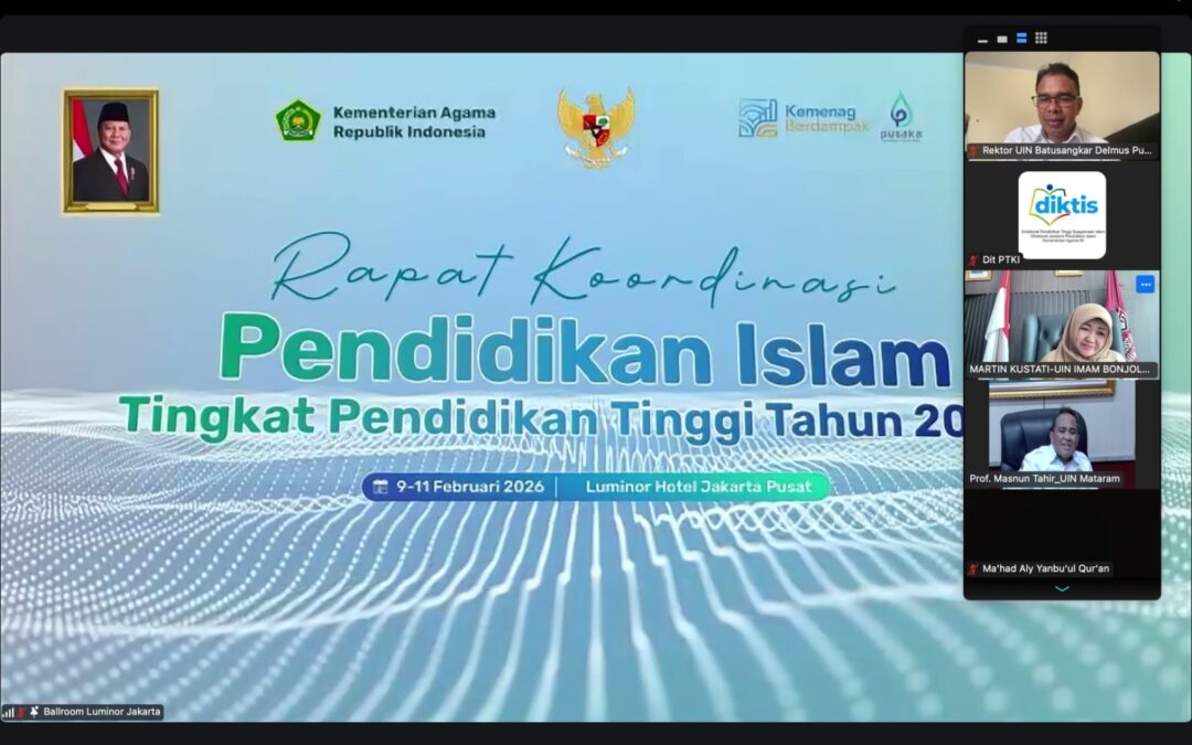Rektor UIN Mahmud Yunus Batusangkar Ikuti Rakornas Pendidikan Islam 2026, Bahas Penguatan SDM dan Akses Pendidikan Tinggi