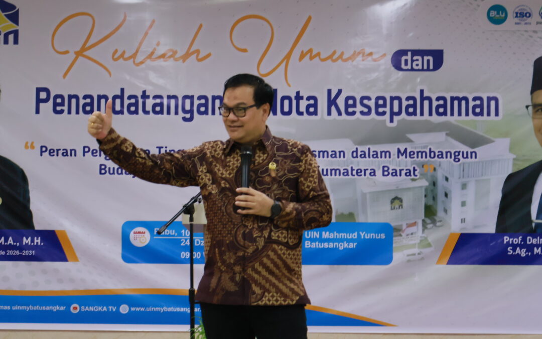Anggota Ombudsman RI Dr. Maneger Nasution Ajak Mahasiswa UIN MY Batusangkar Jadi Generasi Kritis Pengawal Pelayanan Publik