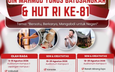 Semarak Milad ke-29 UIN Mahmud Yunus Batusangkar dan HUT RI ke-81, Beragam Kegiatan Siap Meriahkan Kampus
