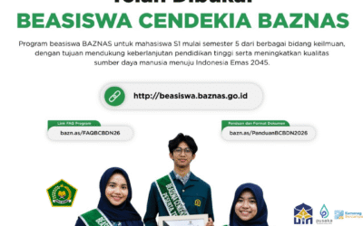 Peluang Emas bagi Mahasiswa UIN Mahmud Yunus Batusangkar, Beasiswa Cendekia BAZNAS 2026 Resmi Dibuka